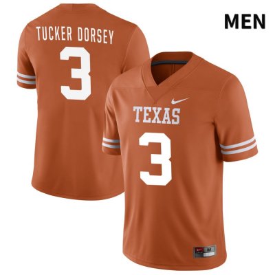 Texas Longhorns Men's #3 Diamonte Tucker Dorsey Authentic Orange NIL 2022 College Football Jersey TYA15P5C